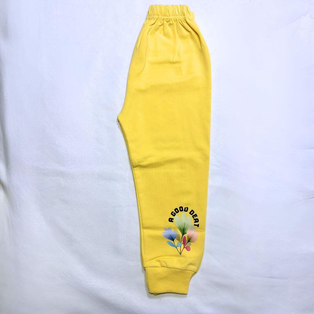 Printed barbie kids winter Full sleeves T shirt and trousers