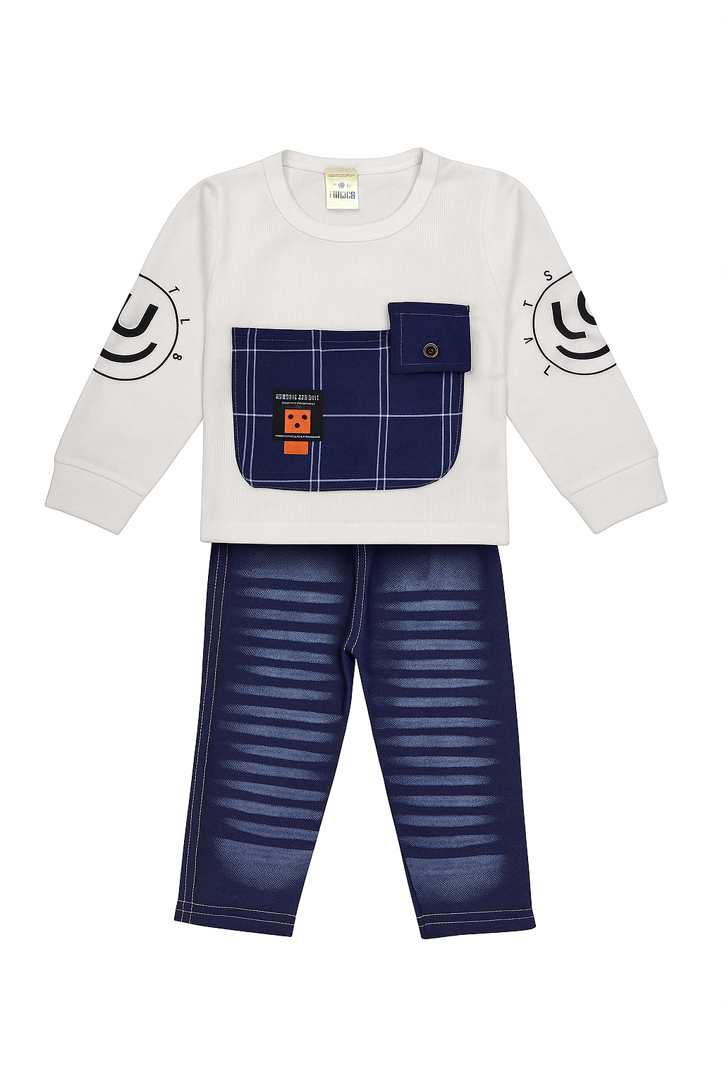 Baby boy dress Full sleeves round neck | Full suit