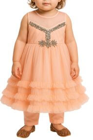 Elegant Baby Frock | PEACH