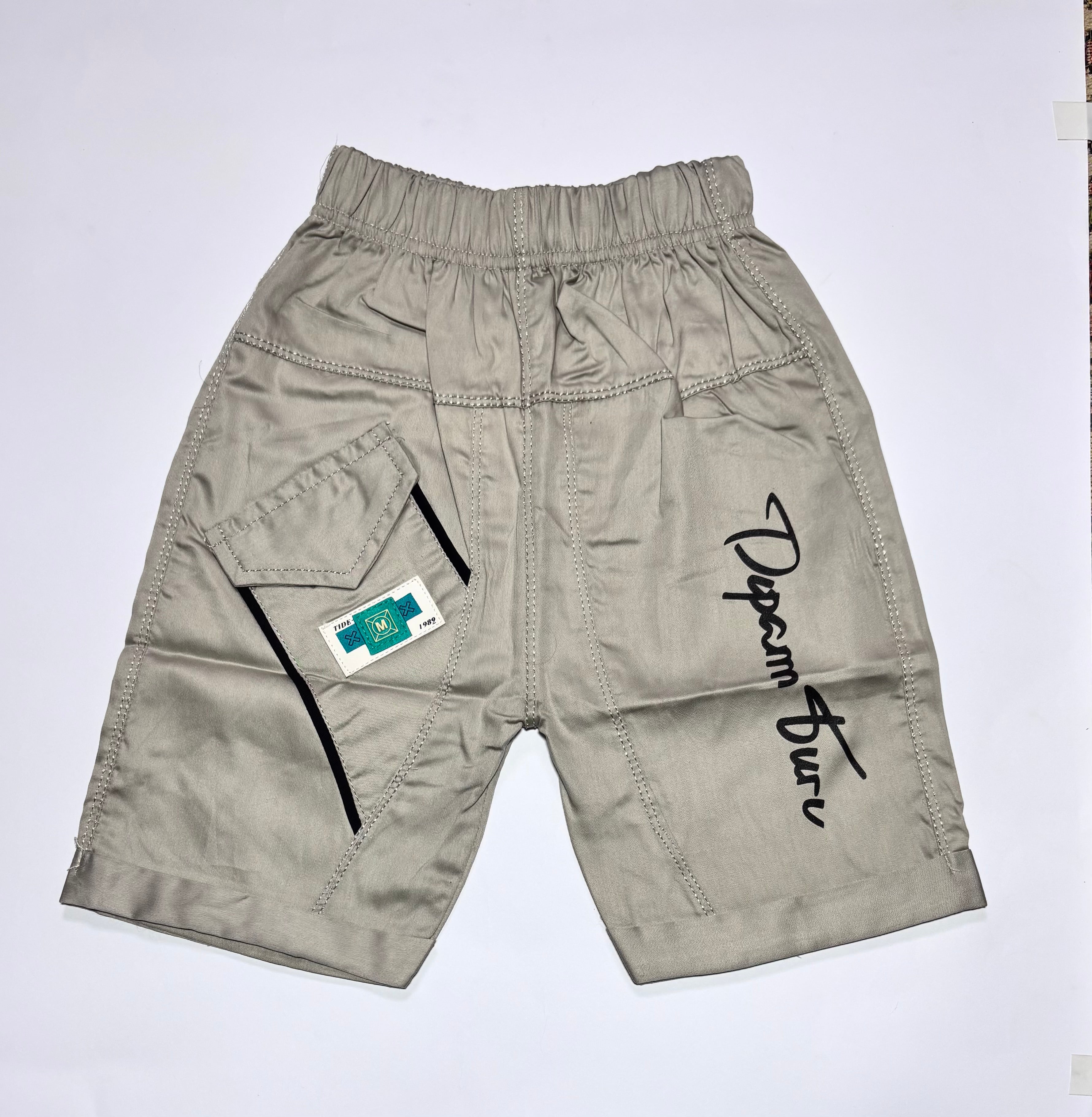 Baige printed half sleeves T shirt and shorts | Full suit