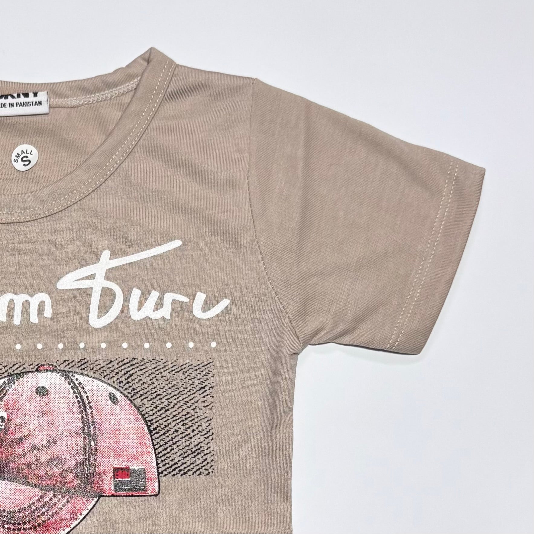 Baige printed half sleeves T shirt and shorts | Full suit