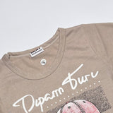 Baige printed half sleeves T shirt and shorts | Full suit