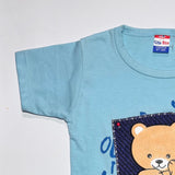 Cute bear printed half sleeves T shirt with shorts