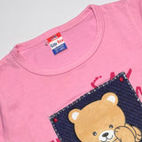 Cute bear printed half sleeves T shirt with shorts