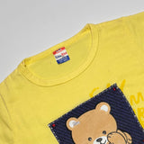 Cute bear printed half sleeves T shirt with shorts