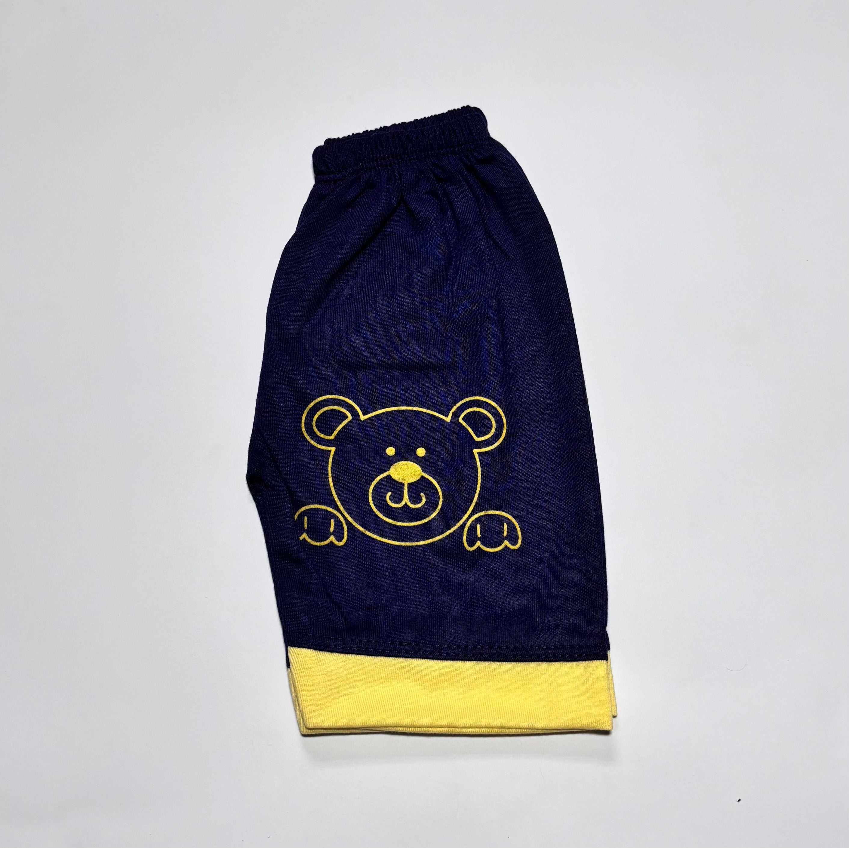 Cute bear printed half sleeves T shirt with shorts