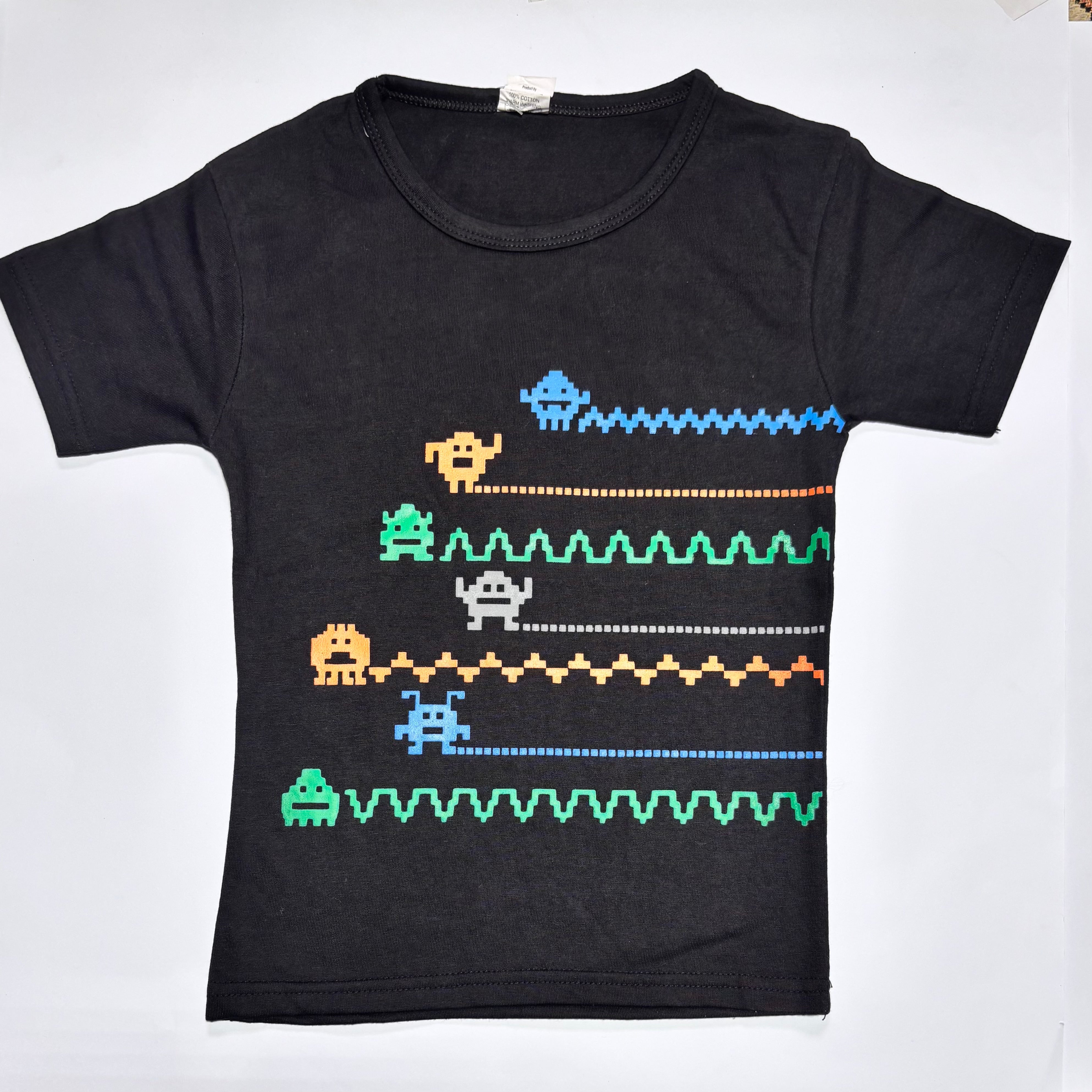 Cute robo printed half sleeves T shirt with shorts | Full suit