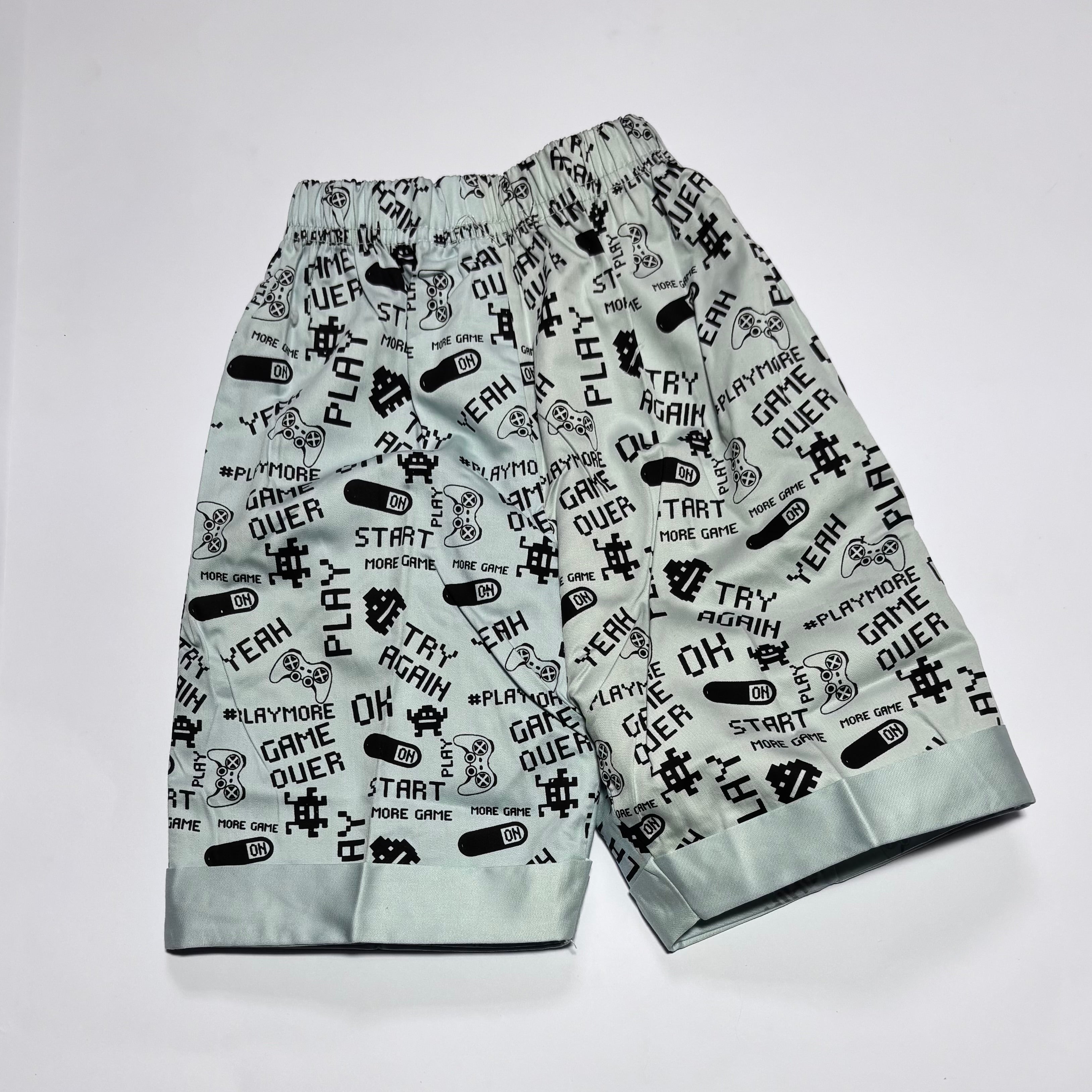 Cute robo printed half sleeves T shirt with shorts | Full suit