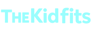 Light blue 'The Kidfits' logo on a white background