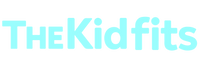 Light blue 'The Kidfits' logo on a white background