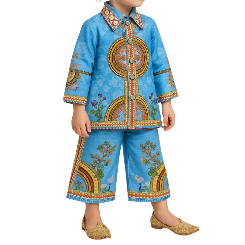 Eastern wear | kurti with plazo and necklace 2pc suit