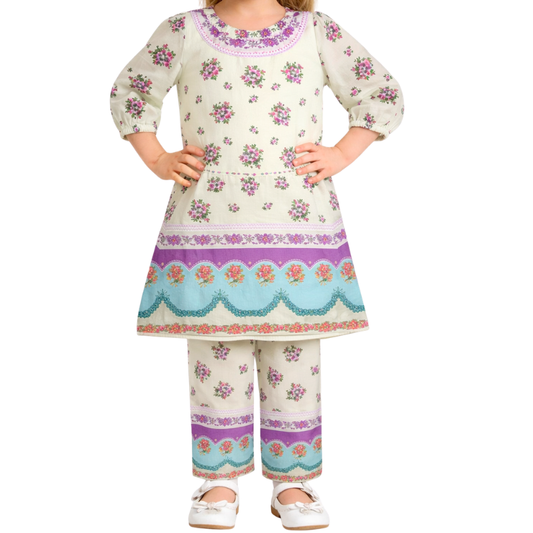 Floral pastel 2pc Suit