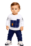 Baby boy dress Full sleeves round neck | Full suit
