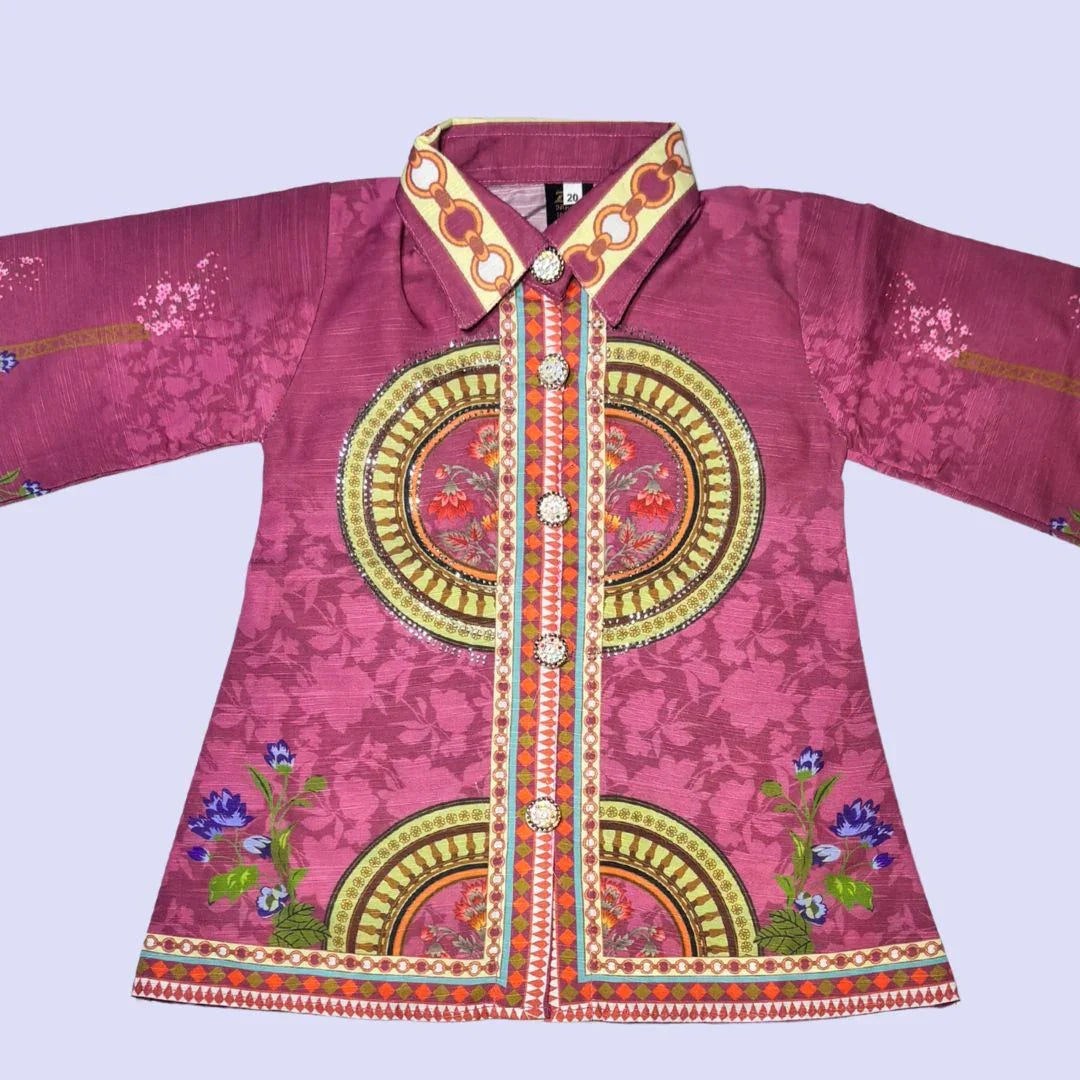 Kurti with plazo pant and necklace | Eastern wear
