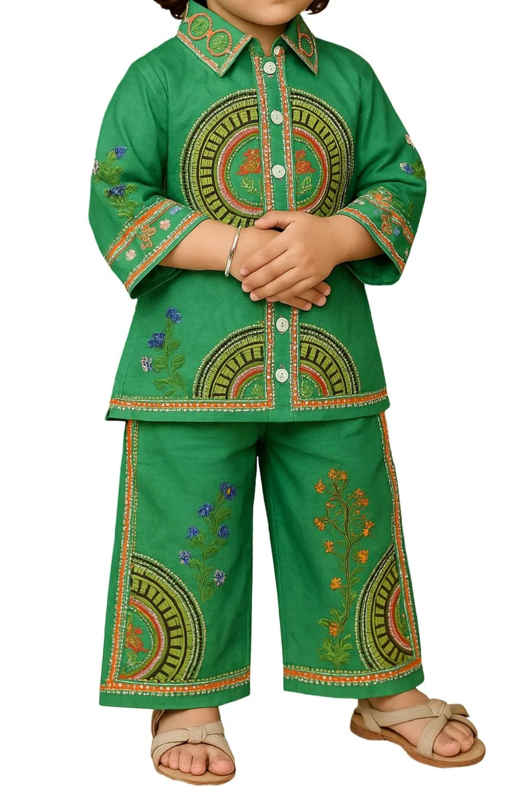 Kurti with plazo pant and necklace | Eastern wear