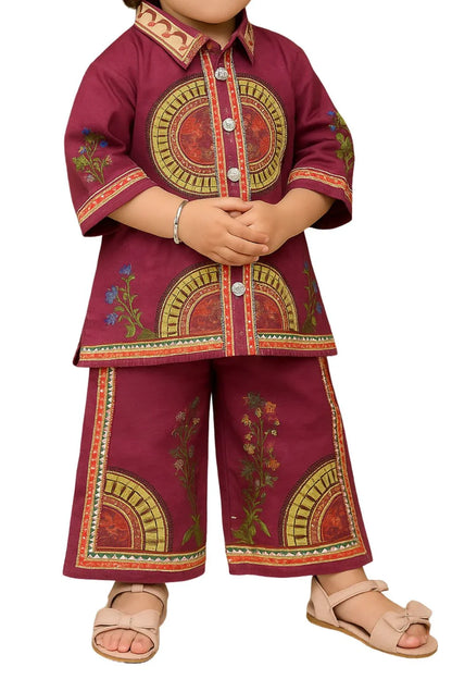Kurti with plazo pant and necklace | Eastern wear