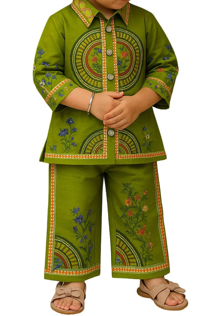 Kurti with plazo pant and necklace | Eastern wear