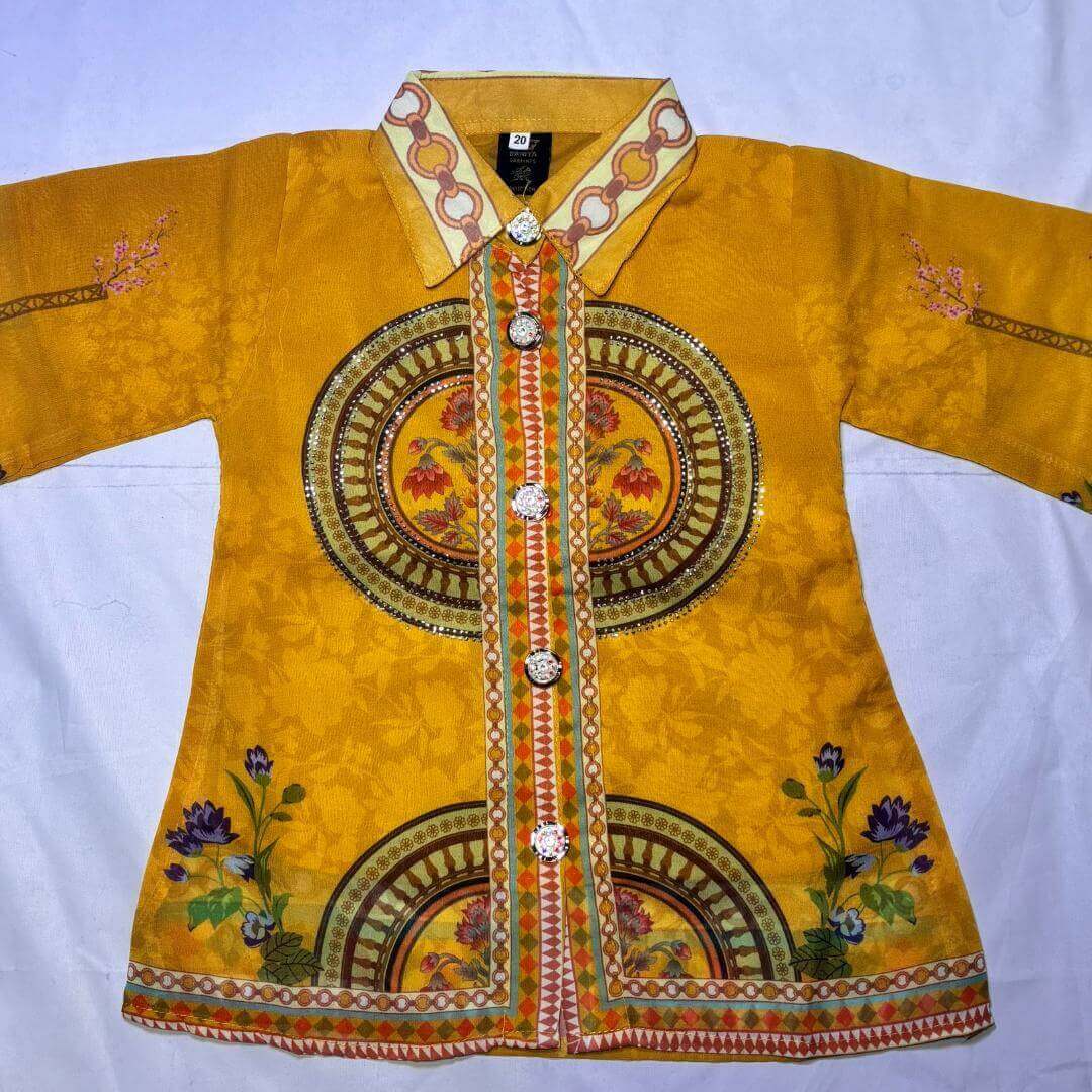 Kurti with plazo pant and necklace | Eastern wear