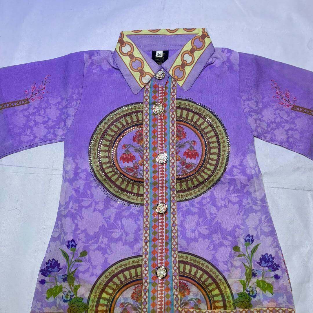 Kurti with plazo pant and necklace | Eastern wear