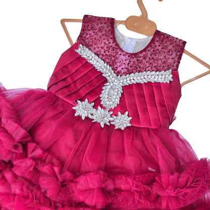 Maroon Frock Elegance