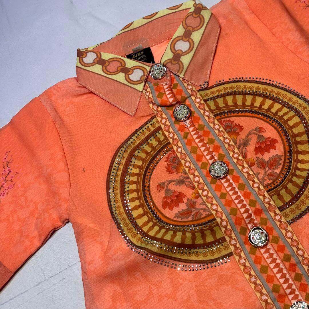 Kurti with plazo pant and necklace | Eastern wear