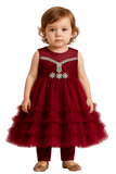 Maroon Frock Elegance