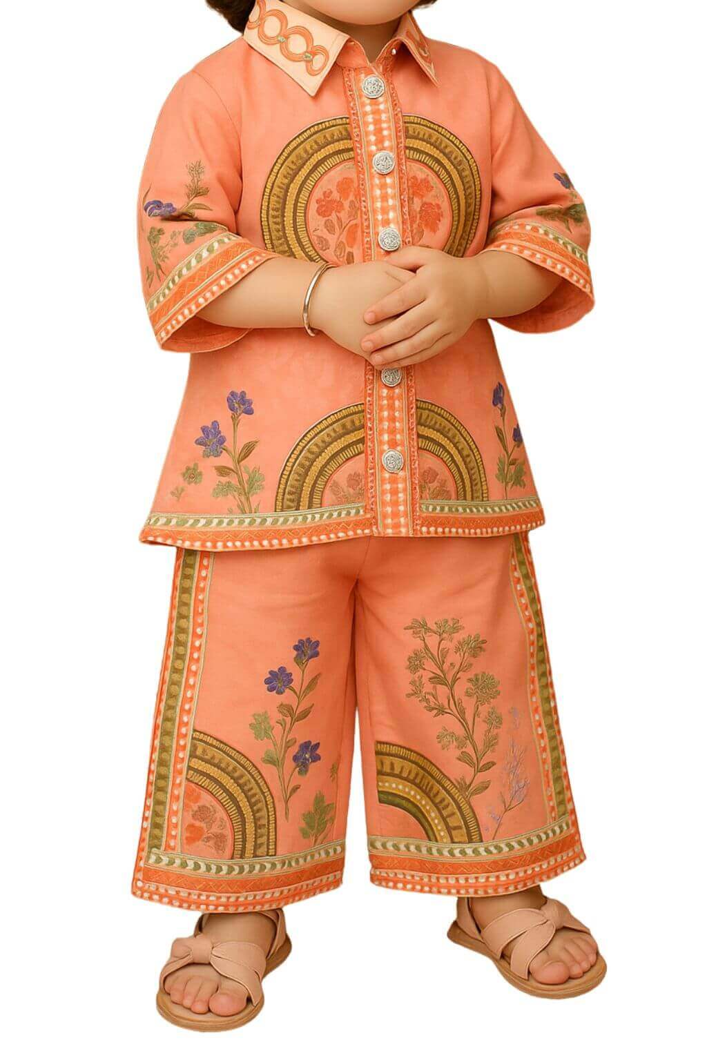 Kurti with plazo pant and necklace | Eastern wear