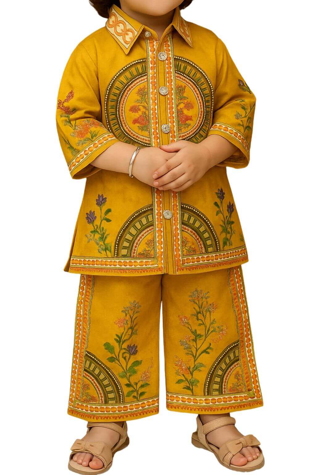 Kurti with plazo pant and necklace | Eastern wear