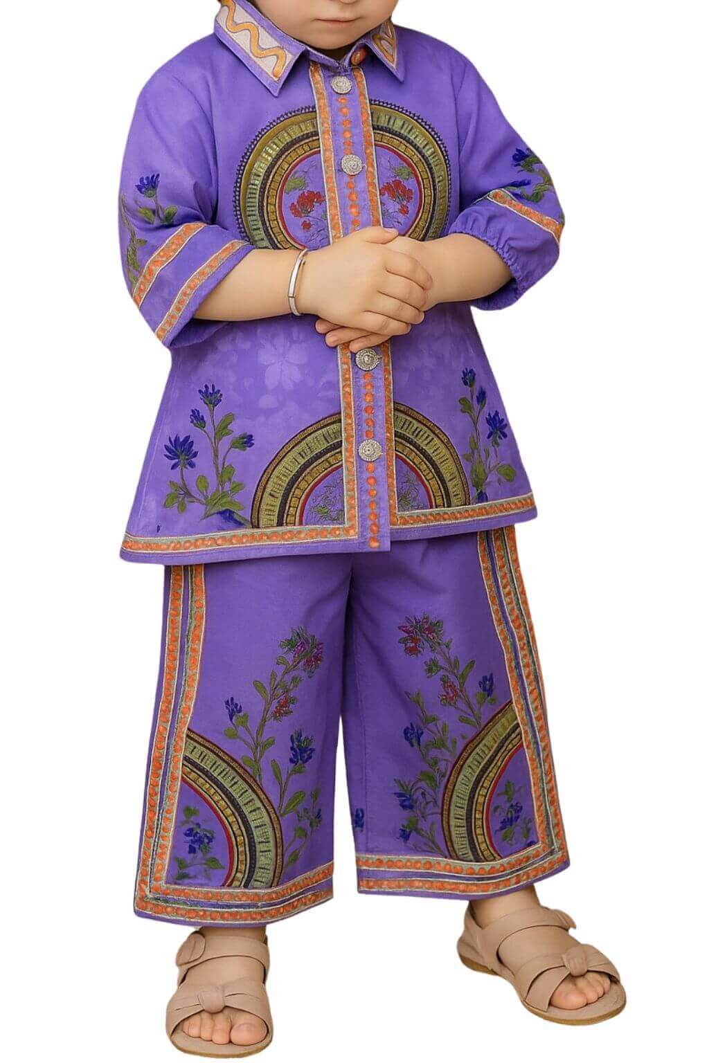 Kurti with plazo pant and necklace | Eastern wear