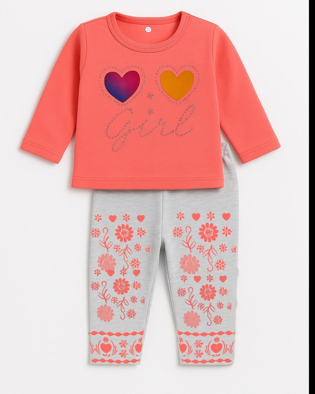 Baby Girl dress Full sleeves round neck | Full suit