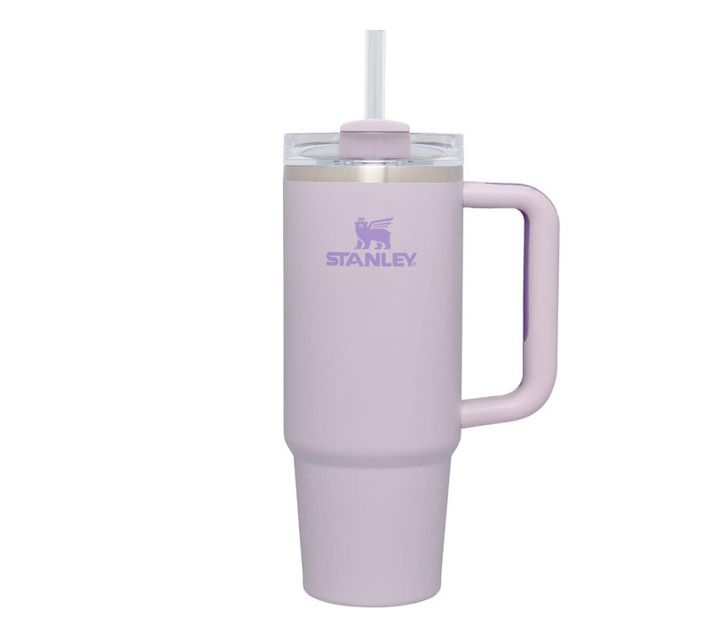Stanley Quencher H2.0 FlowState Stainless Steel Vacuum Insulated Tumbler with Lid and Straw 40oz baby pink