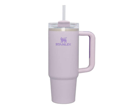 Stanley Quencher H2.0 FlowState Stainless Steel Vacuum Insulated Tumbler with Lid and Straw 40oz baby pink